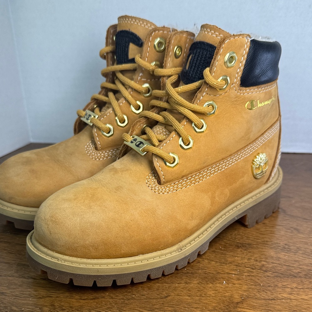 Timberland x Champion 6" Premium WP Leather Insulated Work Boot, Kids sz 13